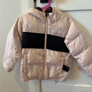 The North Face Kids' Light Pink and Black Puffer Jacket